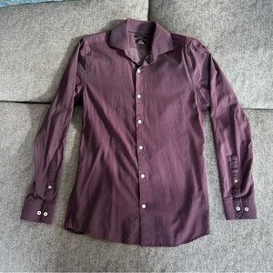 RW&Co Dark Purple Men's dress shirt slim fit Size M, 15-15.5 neck